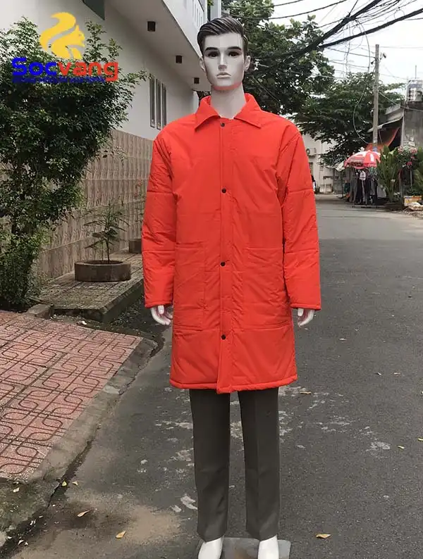 Áo choàng kho lạnh màu cam-2