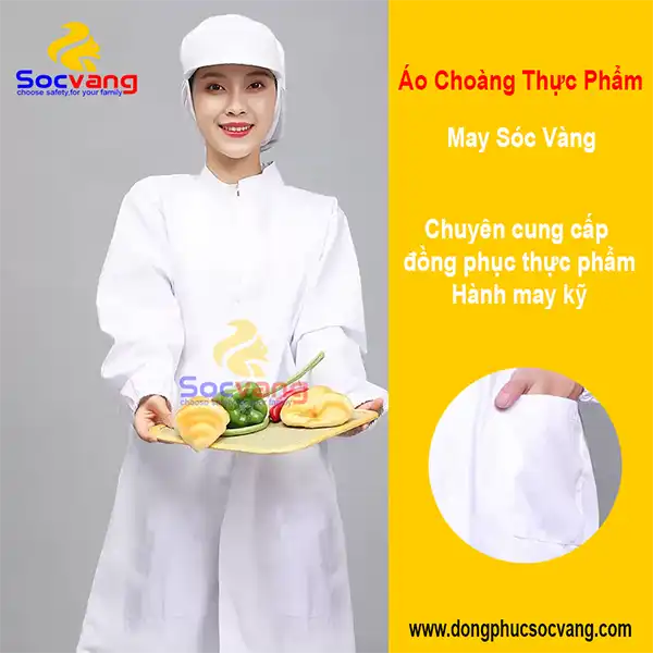 áo choàng công nhân thực phẩm sv40-1