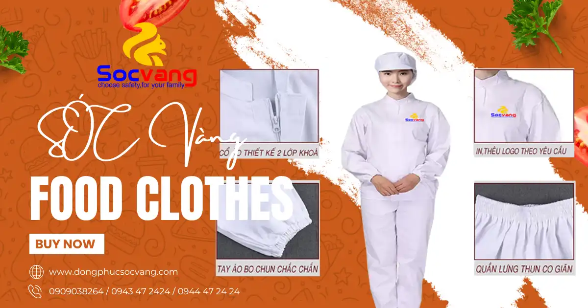 Quần áo đồng phục thực phẩm sv10-1