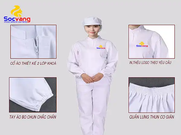 Quần áo đồng phục thực phẩm sv10