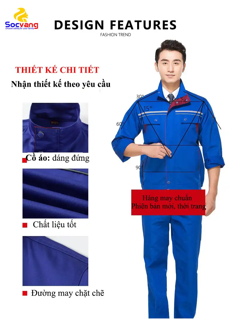 Quần áo công nhân cơ khí sv10-1