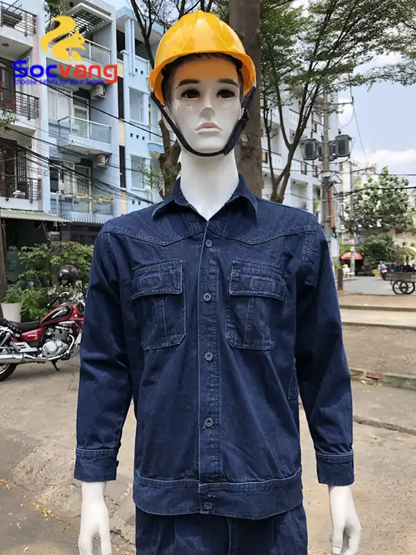 Quần áo jean cơ khí TC 100%-4